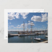 バルナ港の背の高い船 ポストカード (正面/裏面)