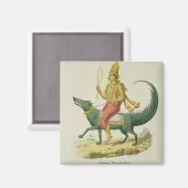 バルナ、海洋の神、シャルル・エティによって刻まれた マグネット (正面/裏面)