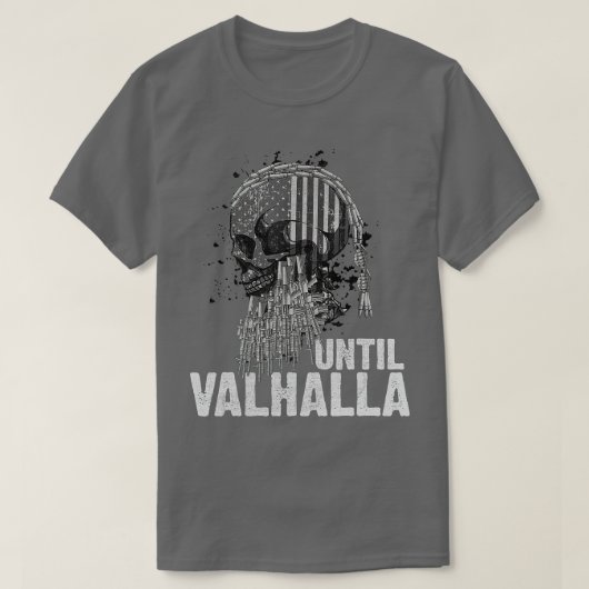 バルハラバイキングUSフラグヴィンテージShirtTil Valまで Tシャツ (デザイン正面)