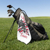 バルハラ・アワits – アメリカ国旗 ゴルフタオル (グリーン)