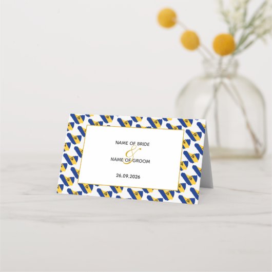 バルバカスタマイズドス結婚のお祝い プレイスカード (裏面)