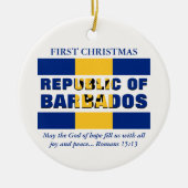 バルバカスタムドス初めてのクリスマス共和国 セラミックオーナメント (正面)