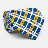 バルバドスとバルバドス国旗があなたの名前と並べて ネクタイ (ロール)