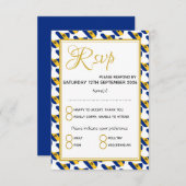 バルバドスのカスタムウェディング 出欠カード (正面/裏面)