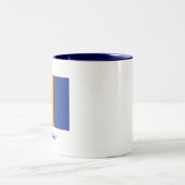 バルバドスのコーヒー・マグの旗 ツートーンマグカップ (中央)