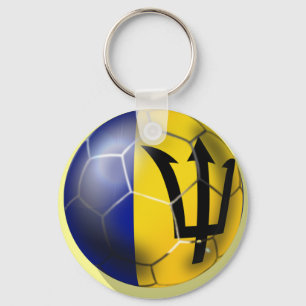 バルバドスのサッカーのフットボールの球のBajanの旗 キーホルダー