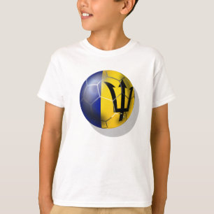 バルバドスのサッカーのフットボールの球のBajanの旗 Tシャツ