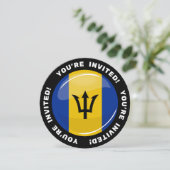 バルバドスの光沢丸い旗 招待状 (スタンド正面)