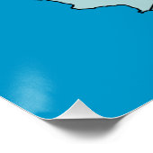 バルバドスの国旗と地図 ポスター (コーナー)