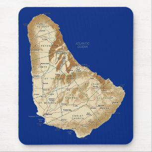 バルバドスの地図のマウスパッド マウスパッド