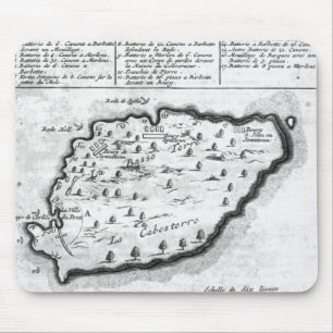 バルバドスの地図 マウスパッド