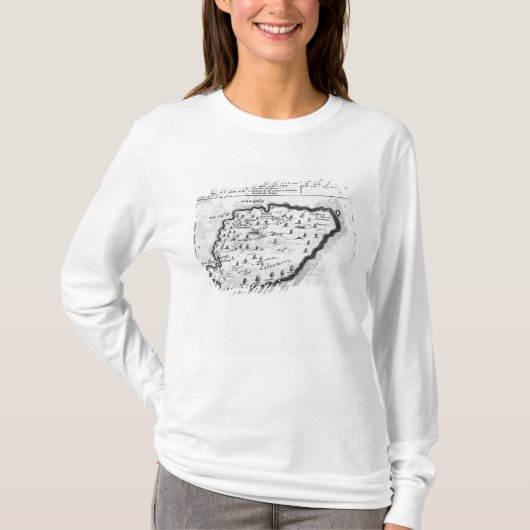 バルバドスの地図 Tシャツ (正面)