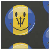 バルバドスの幸せな旗 ファブリック (クローズアップ)