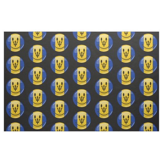 バルバドスの幸せな旗 ファブリック (ファットクウォーター)