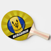 バルバドスの幸せな旗 卓球ラケット (横)