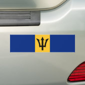 バルバドスの愛国旗 バンパーステッカー (車上)