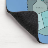 バルバドスの旗そして地図 マウスパッド (コーナー)