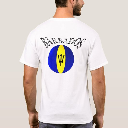 バルバドスの旗の世界テストシリーズコオロギのTシャツ Tシャツ (裏面)