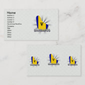 バルバドスの旗の地図2.0 名刺 (正面/裏面)