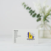 バルバドスの旗の地図2.0 名刺 (スタンド正面)