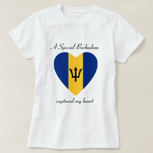 バルバドスの旗の恋人のTシャツ Tシャツ (デザイン正面)