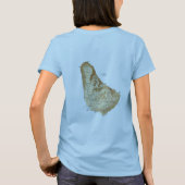 バルバドスの旗+地図+テキストTシャツ Tシャツ (裏面)