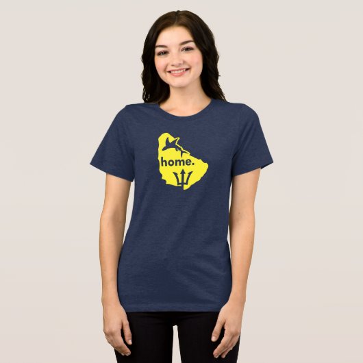 バルバドスはホーム トライブレンドTシャツ (正面全面)