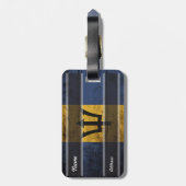 バルバドスは古い木製の穀物で印を付けます ラゲッジタグ (裏面縦)