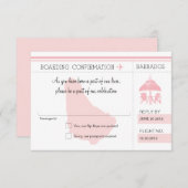 バルバドスへの搭乗券 出欠カード (正面/裏面)