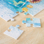 バルバドスアンテ図解入りの、写真付きのィカリブのル旅行地図 ジグソーパズル (側面)