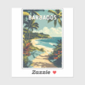 バルバドスイラストレーショントラベルアートヴィンテージ シール (シート)