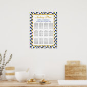 バルバドスカスタムウェディング披露宴120シーティングプラン ポスター (キッチン)