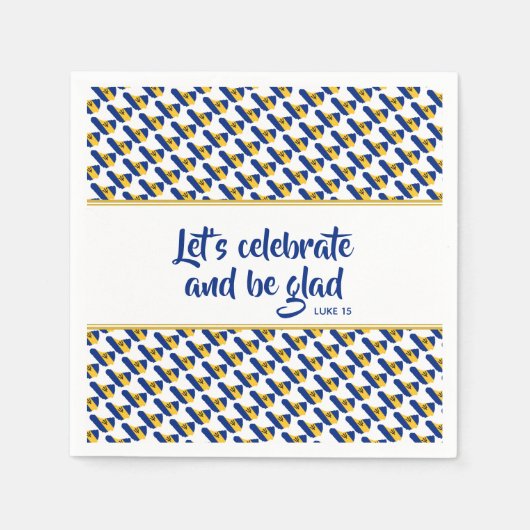 バルバドスカスタムクリスチャンお祝いパーティー紙 スタンダードカクテルナプキン (正面)