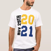 バルバドスカントリー国旗バルバドスブルーイエローアイランド Tシャツ (正面)