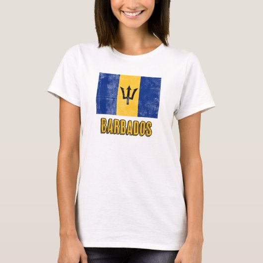 バルバドスグランジ国旗の外観。 Tシャツ (正面)