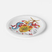 バルバドスコートオブアームズ国章 ペーパープレート (アングル)