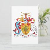 バルバドスコートオブアームズ国章 招待状 (スタンド正面)