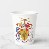 バルバドスコートオブアームズ国章 紙コップ (正面)