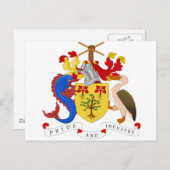 バルバドスコート・オブ・アームズ ポストカード (正面/裏面)