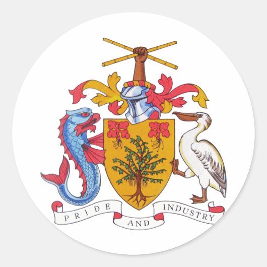 バルバドスコート・オブ・アームズ ラウンドシール (正面)