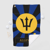 バルバドスゴルフ&プレミアムバルバドス国旗/愛国者 ゴルフタオル (インサイチュ)