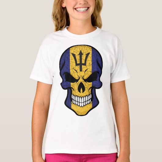 バルバドススカル国旗 Tシャツ (正面)