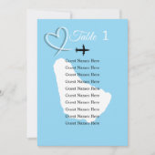 バルバドスデスティネーションウェディングテーブルプランカード 招待状 (正面)