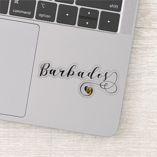 バルバドスハート国旗 シール (詳細)