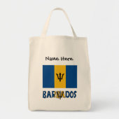 バルバドスバルバドス国旗のブラックパーソナライゼーション トートバッグ (正面)