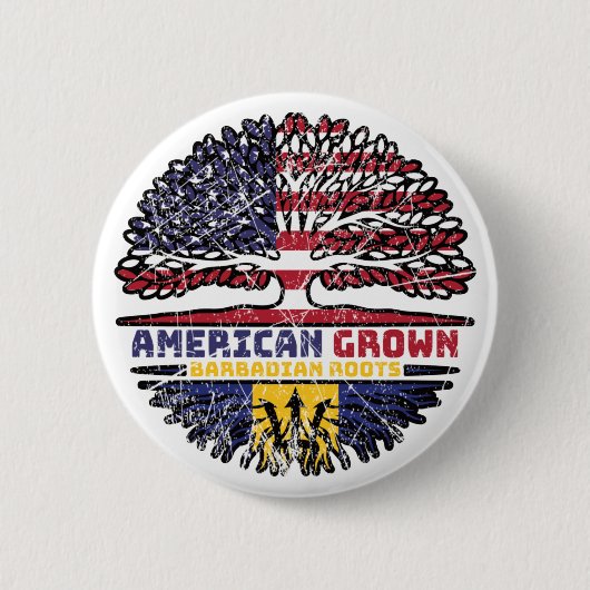 バルバドスバルバドス米アメリカ合衆国統一された州 缶バッジ (正面)