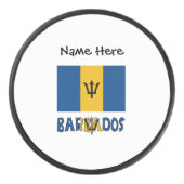 バルバドスバーバリヤパーソナライズされた国旗 アイスホッケーパック (正面)