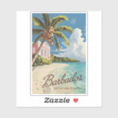 バルバドスパインターリートラベルアートヴィンテージ シール (シート)