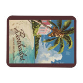 バルバドスパインターリートラベルアートヴィンテージ マグネット (横)