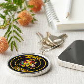 バルバドスラウンドエンブレム キーホルダー (側面)